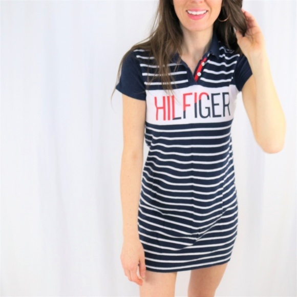 Tommy Hilfiger Dresses & Skirts - Tommy Hilfiger stripe logo dress XS -C1